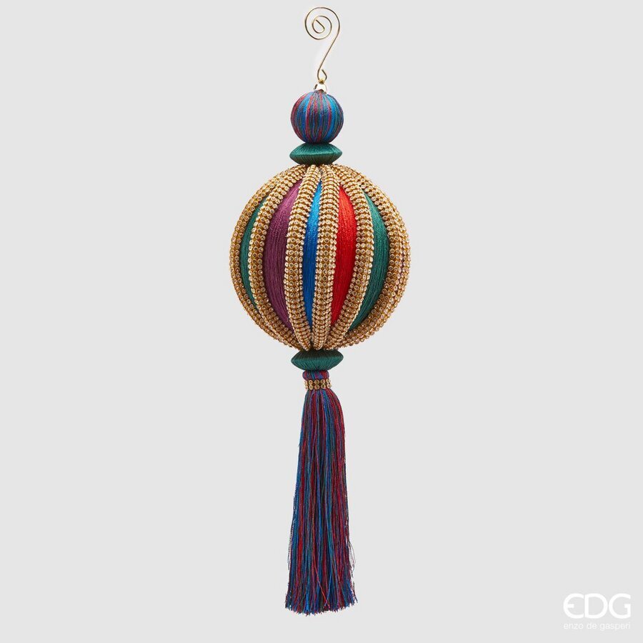 EDG Enzo De Gasperi Silk Zirc Christmas Ball - Meriadia. H 35 cm D 12 cm Model 1