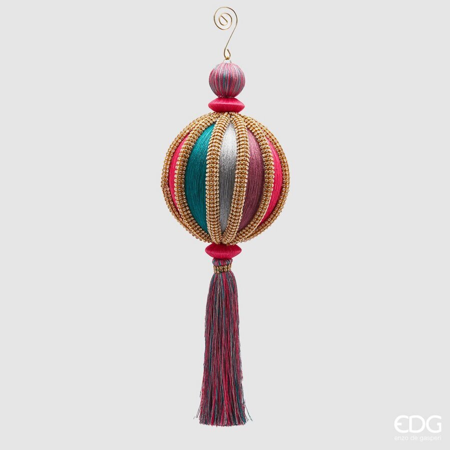 EDG Enzo De Gasperi Silk Zirc Meridia Christmas Ball H35 D12 Multicolor
