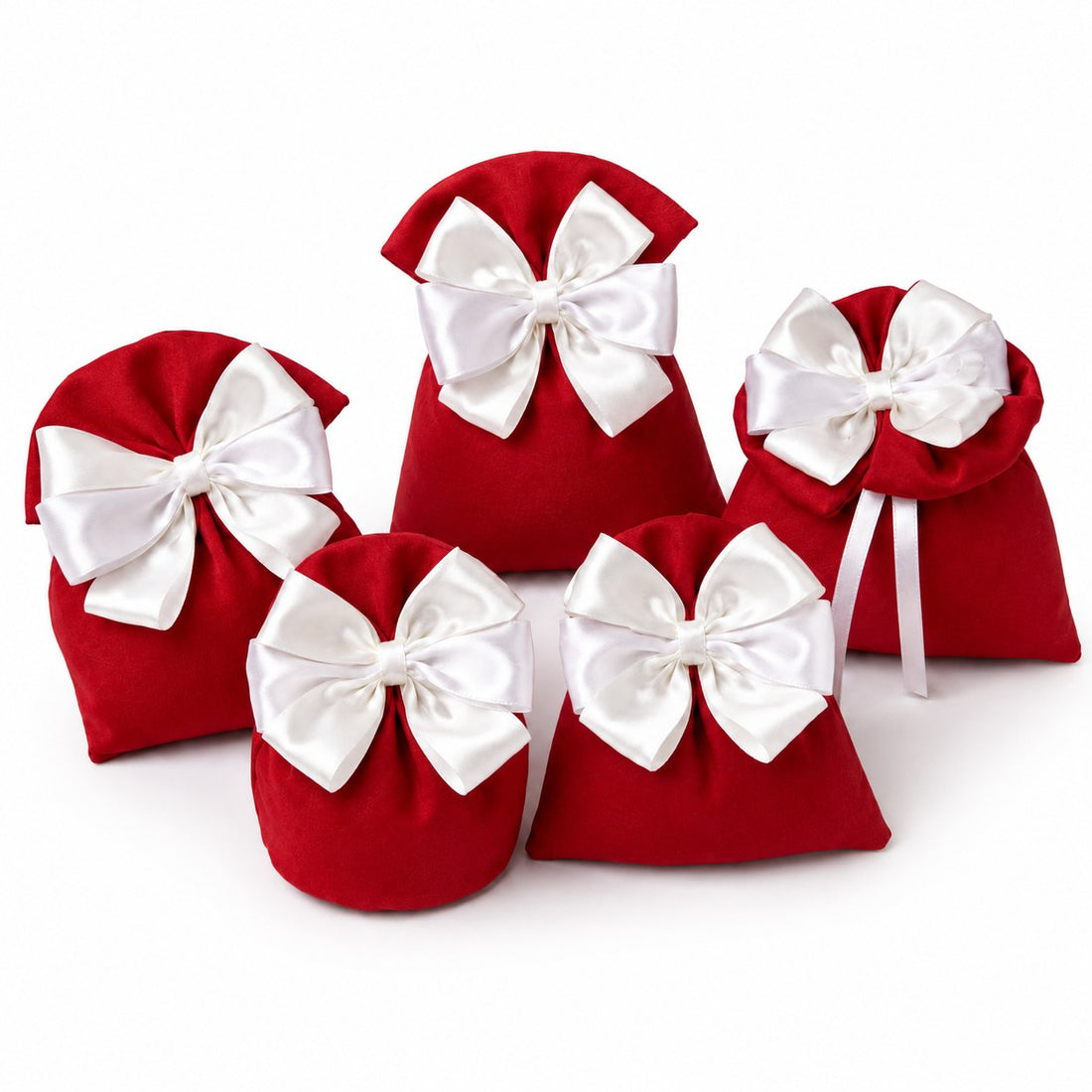 Creazioni per Enzo Red Colorado Favour Bag 11X11 Cm Sugared Almonds Holder Graduation Pack of 10