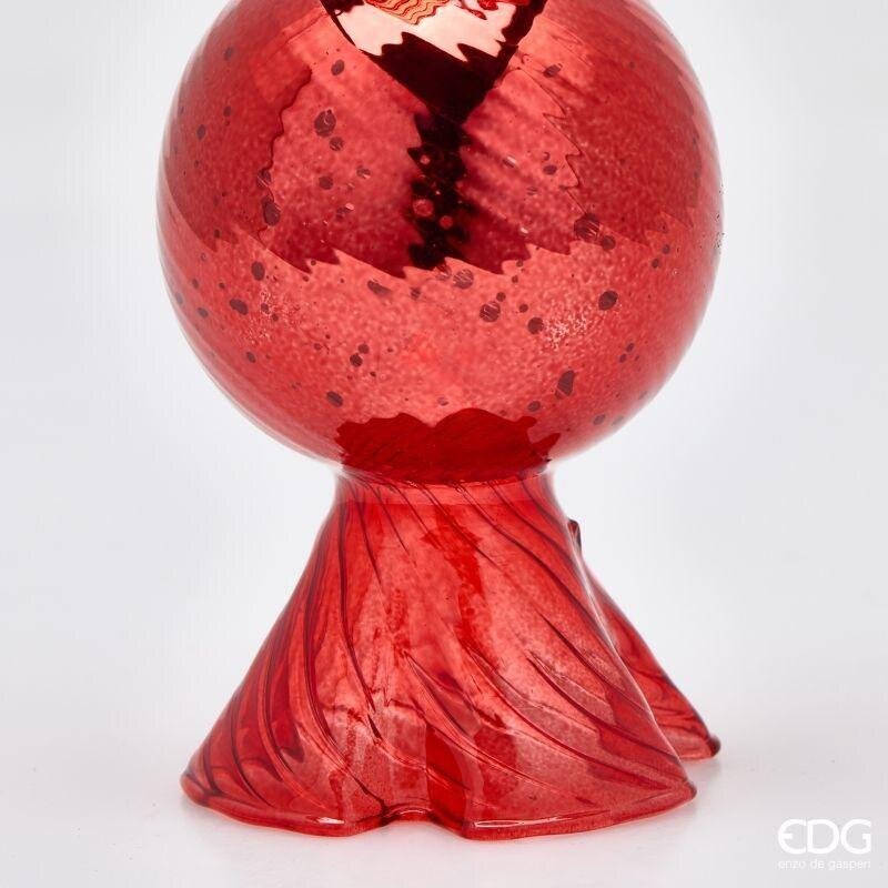 EDG Enzo De Gasperi Caramella Candleholder Red H16 Ø8 cm – Christmas Decoration