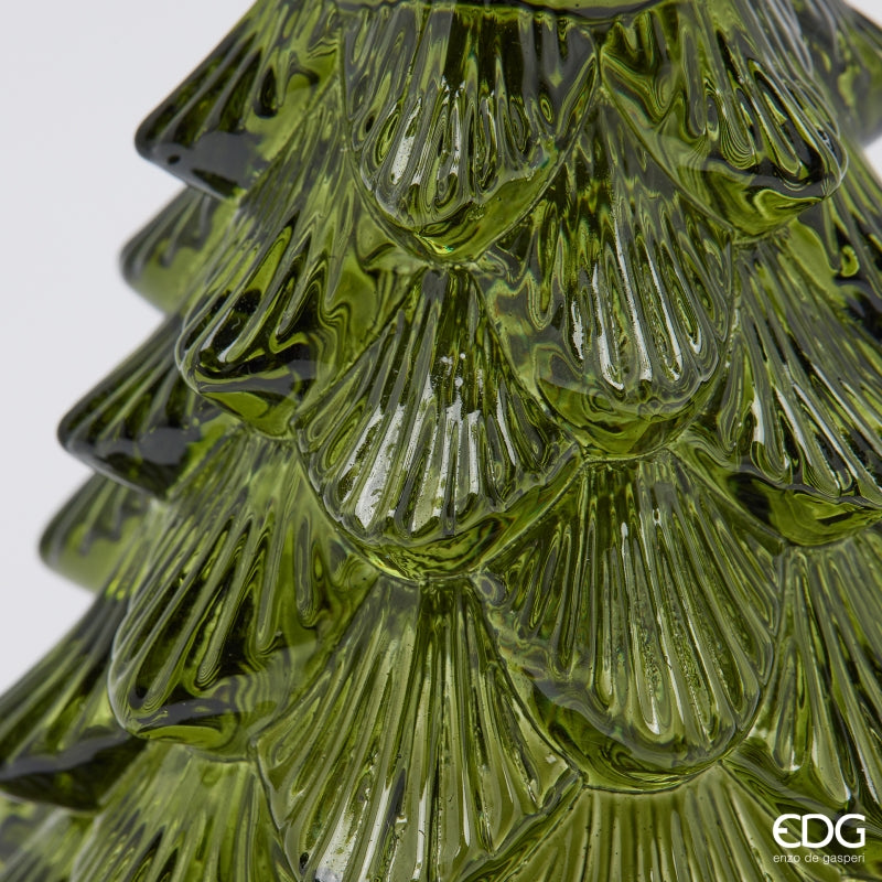 EDG Enzo De Gasperi Candle Holder Pine Dark Green H14 Ø12 cm – Christmas Decoration