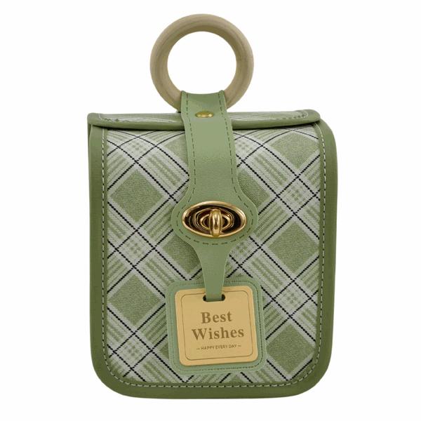 L'Arcolaio Small Square Vintage Green Storage Box 13.3x13.3x15 cm