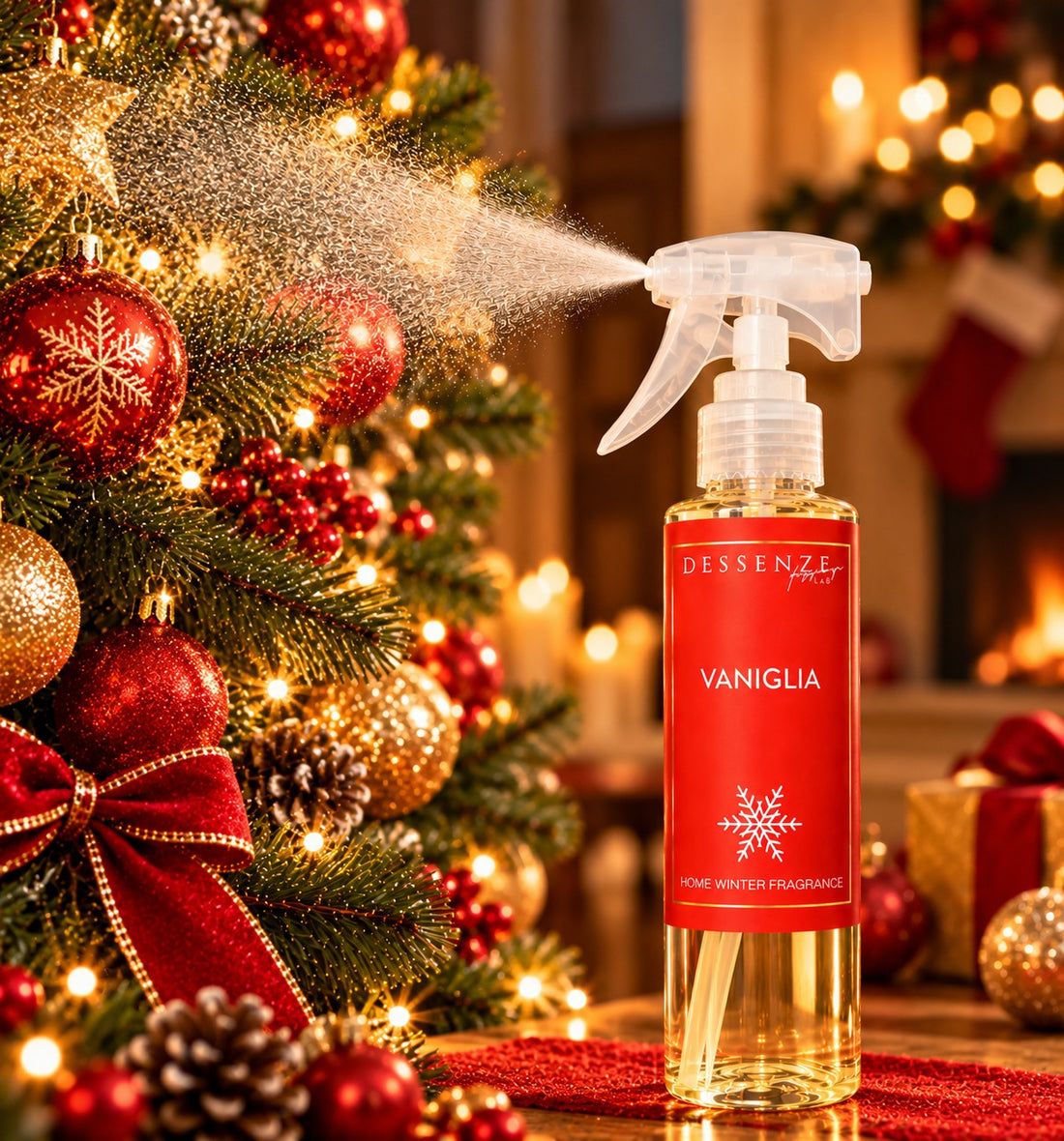 DESSENZE Christmas Tree Fragrance Christmas Spray Vanilla 100 ml – Scented Christmas Spray