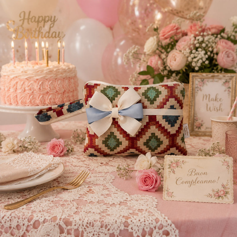 Creazioni per Enzo Beauty Bomboniera Allover with Zip Pouch for Confetti 14x18 cm 1 pcs