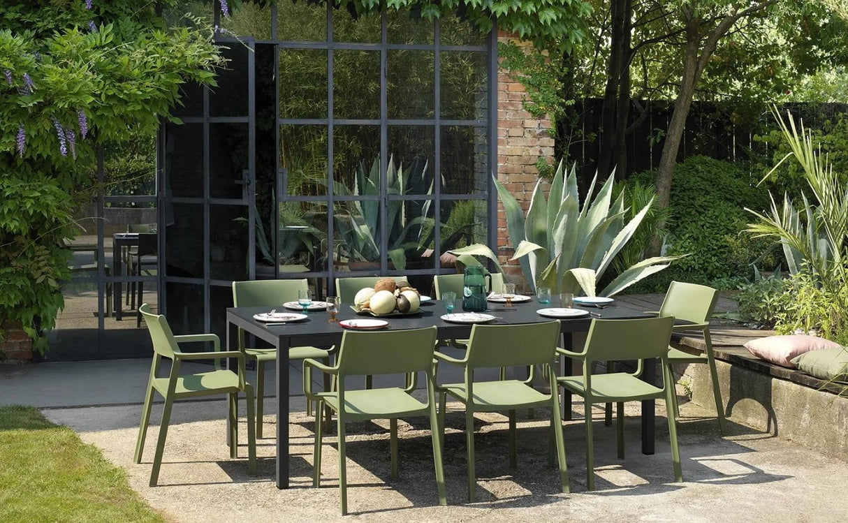 nardi nardi tavolo rio 210 extensible 210 280 x 100 cm h 76 cm alluminio bianco