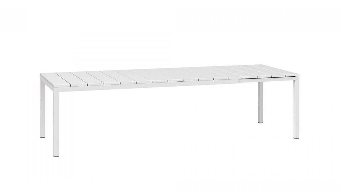 nardi nardi tavolo rio 210 extensible 210 280 x 100 cm h 76 cm alluminio bianco