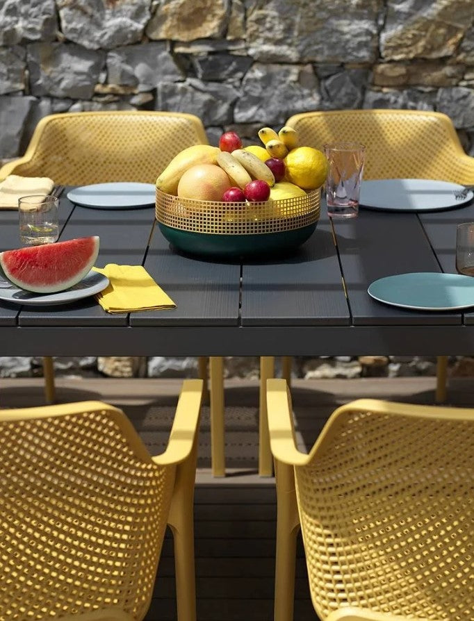 nardi nardi tavolo rio 210 extensible 210 280 x 100 cm h 76 cm alluminio tortora ean 8010352828612