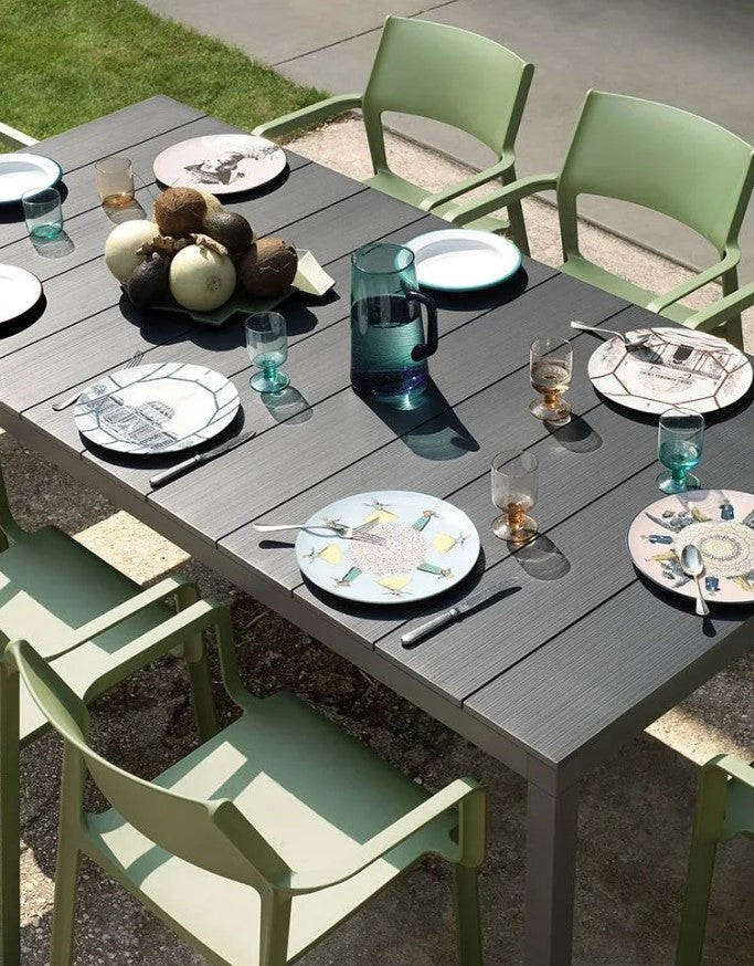 nardi nardi tavolo rio alluminio 140 extensible 140 210 x 85 cm h 75 cm antracite ean 8010352832862