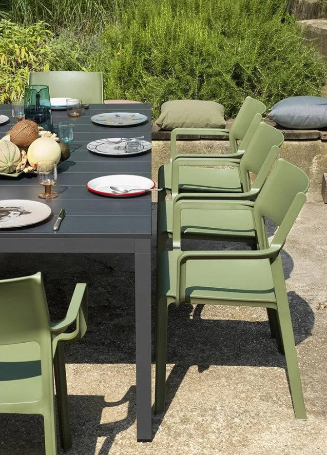 nardi nardi tavolo rio alluminio 140 extensible 140 210 x 85 cm h 75 cm antracite ean 8010352832862