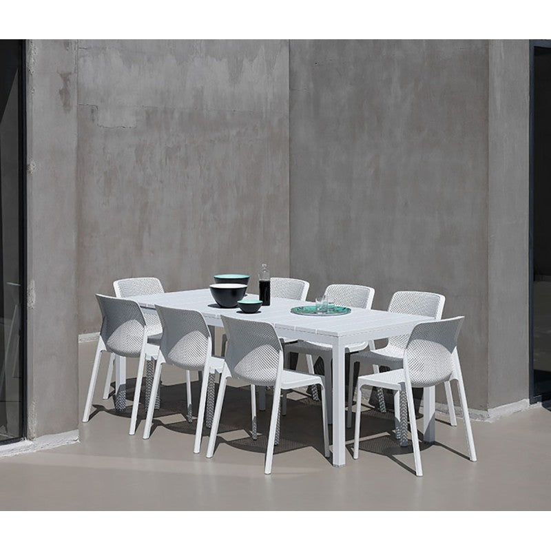 nardi nardi tavolo rio alluminio 140 extensible 140 210 x 85 cm h 75 cm bianco ean 8010352832893