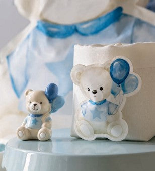 Cupid&Co. Teddy Bear with Blue Balloons H 70 Cm