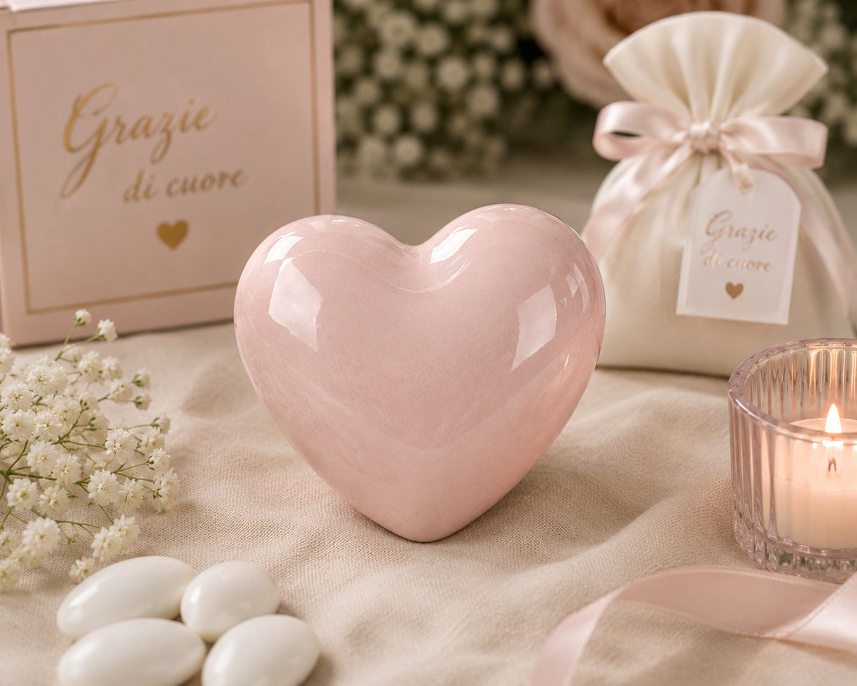 Cupid&Co. Heart Magnet 45 x 38 Mm Pink 12 Pcs