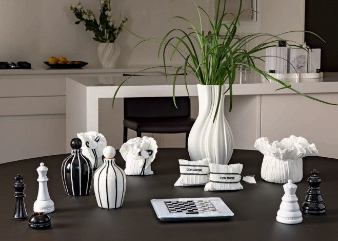 Cupido&Co. Oil Cruet 400 Ml D 95 Mm H 165 Mm White Black with Box