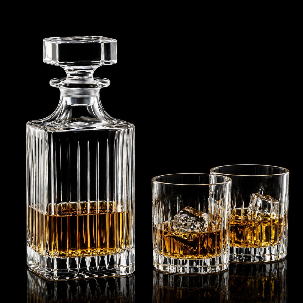 RCR Cristalleria Italiana Timeless - Square Bottle with Square Glass Cap
