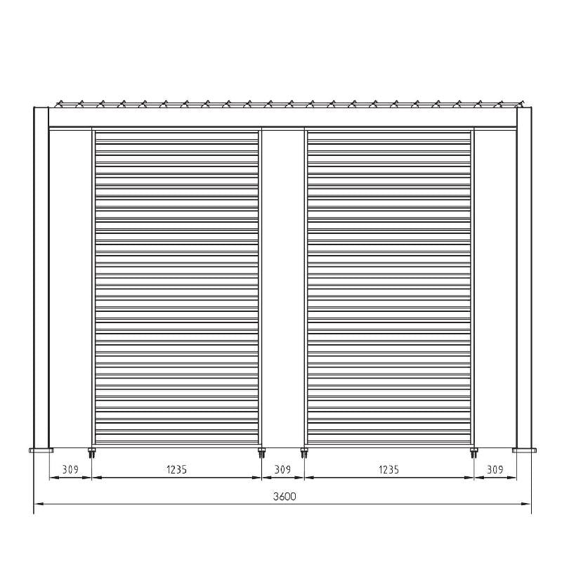 Bizzotto Vertical Pergola Panel Ocean 232.45 x 30.9 cm White