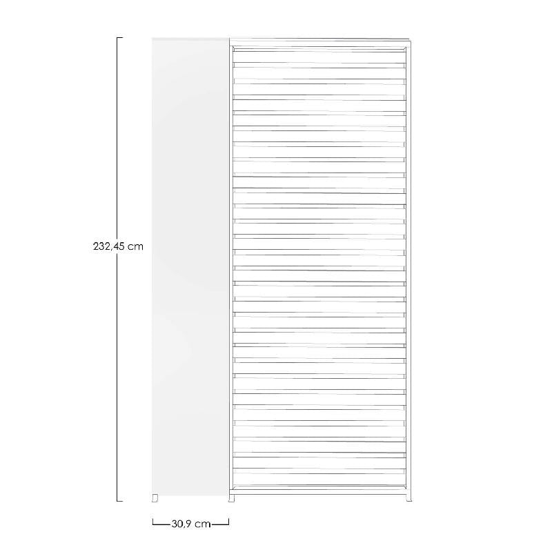 Bizzotto Vertical Pergola Panel Ocean 232.45 x 30.9 cm White