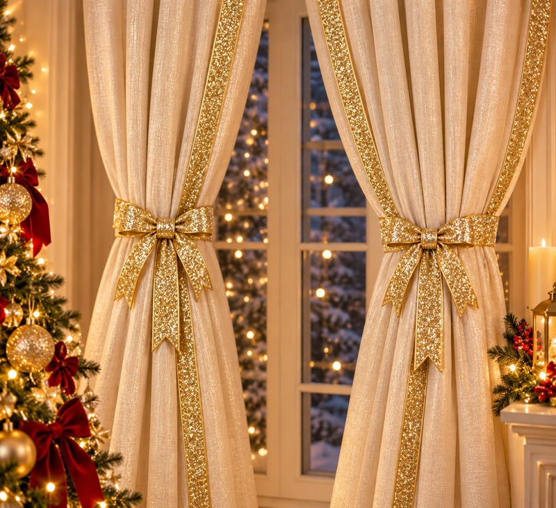 Piovaccari Nastro Desirée Gold Gold Ribbon 25 mm x 10 m – Decorative Christmas Ribbon for Christmas Trees, Bows and Gift Wrapping