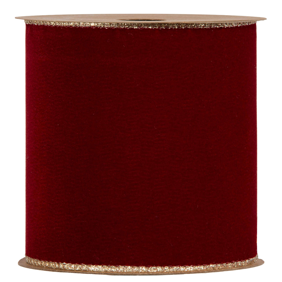 Piovaccari Nastro Double Sides Velvet & Glitter Dark Red Ribbon 100 mm x 10 m – Velvet and Glitter Christmas Ribbon for Christmas Trees, Bows and Gift Wrapping