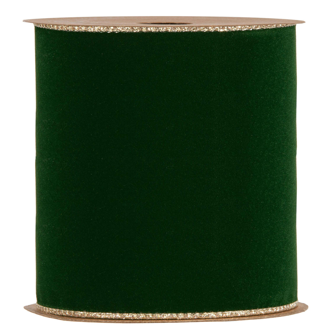 Piovaccari Ribbon Double Sides Velvet & Glitter Dark Green 100 mm x 10 m – Christmas Velvet and Glitter Ribbon for Christmas Trees, Bows and Gift Wrapping