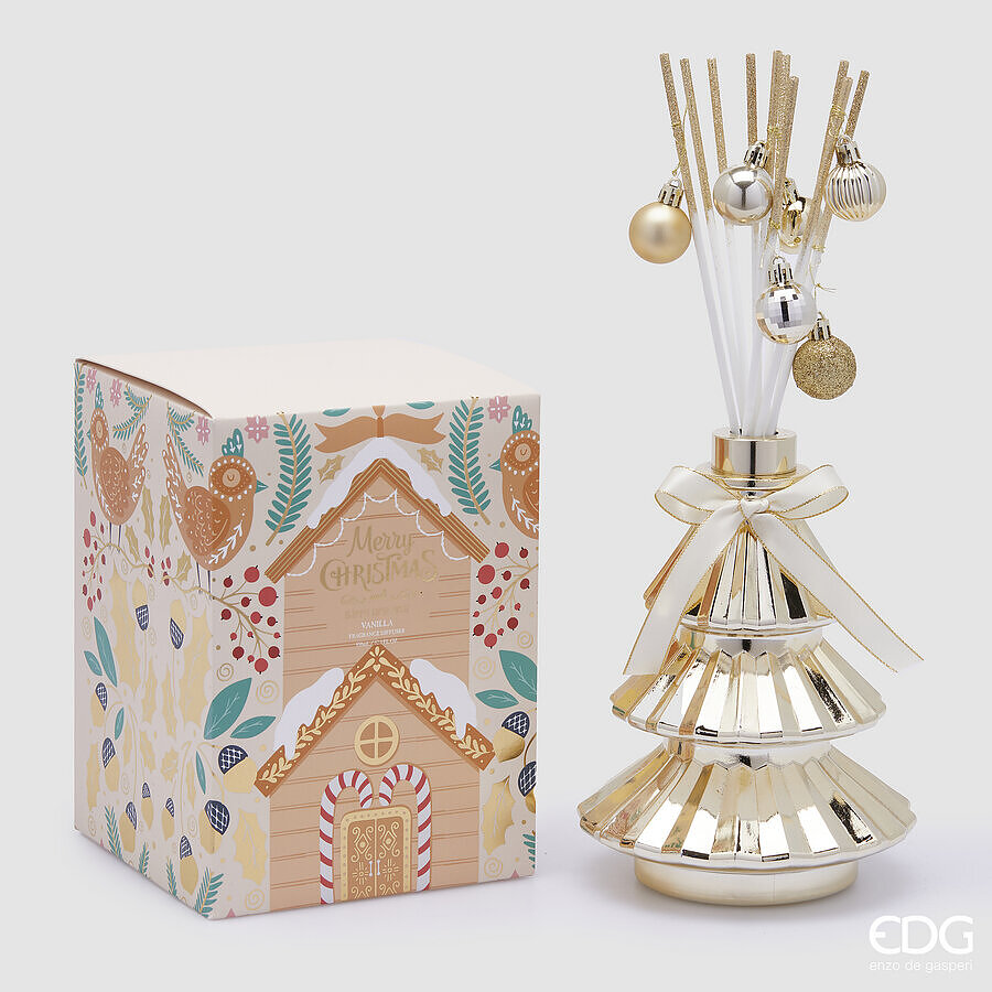 EDG Enzo De Gasperi Christmas Air Freshener Bottle Joyful Pine 950 Ml H 21.5 Cm Black Vanilla