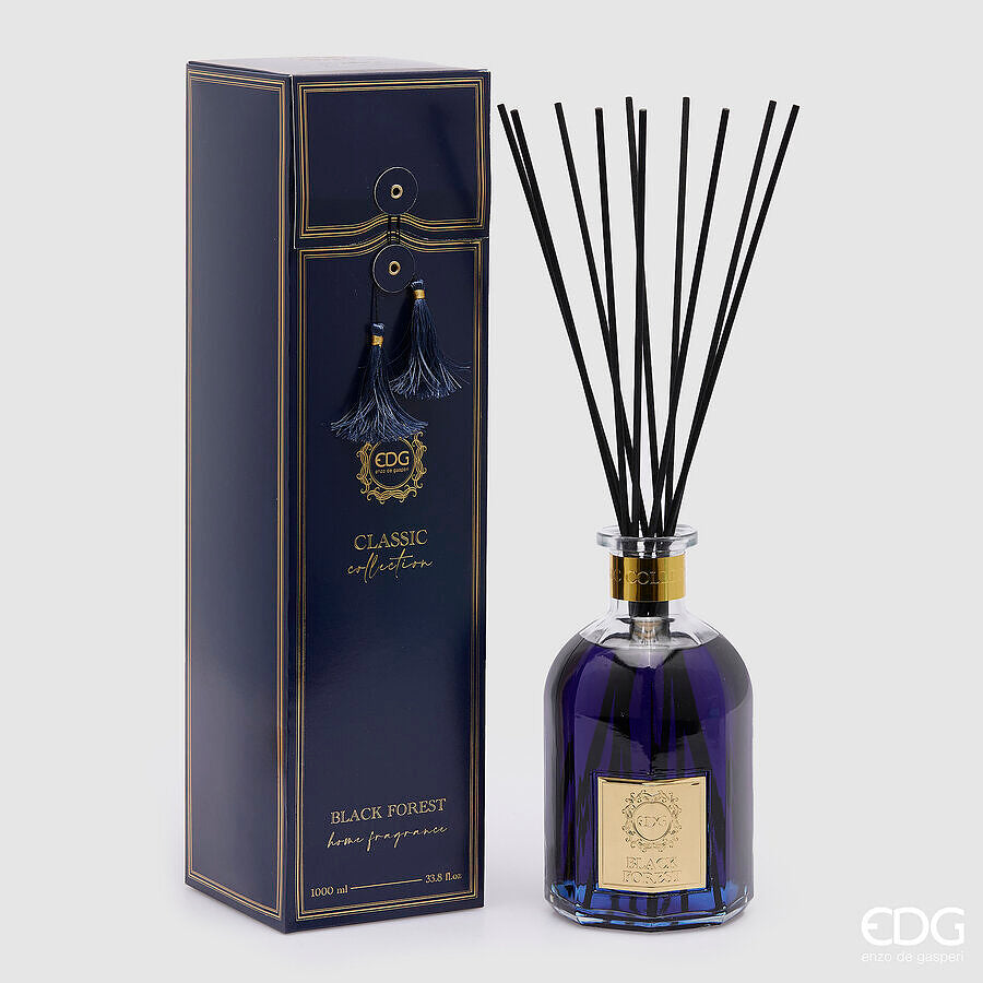 EDG Enzo De Gasperi Classic Bottle Air Freshener 1000 Ml H 22 Cm D 12 Cm Black Forest