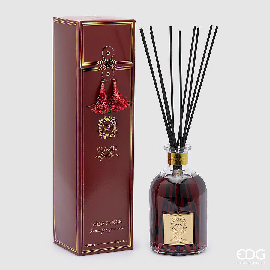 EDG Enzo De Gasperi Classic Bottle Air Freshener 1000 Ml H 22 Cm D 12 Cm Wild Ginger