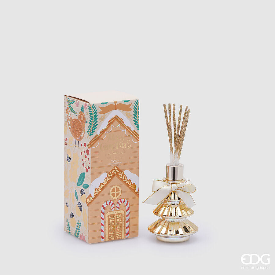 EDG Enzo De Gasperi Christmas Air Freshener Bottle Joyful Pine 60 Ml H 10.5 Cm Black Vanilla