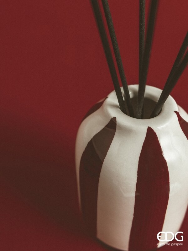 EDG Enzo De Gasperi Striped Bottle Diffuser Saffron and Rose 200 ml – Room Diffuser