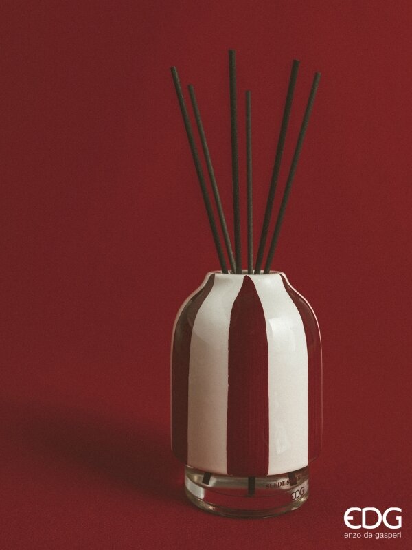 EDG Enzo De Gasperi Striped Bottle Diffuser Saffron and Rose 200 ml – Room Diffuser