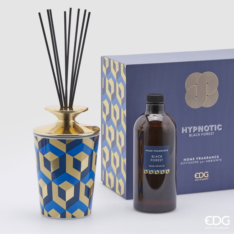 EDG Enzo De Gasperi Hypnotic Bottle Fragrance Diffuser 900ml+ReedsH19 C3 Black Forest