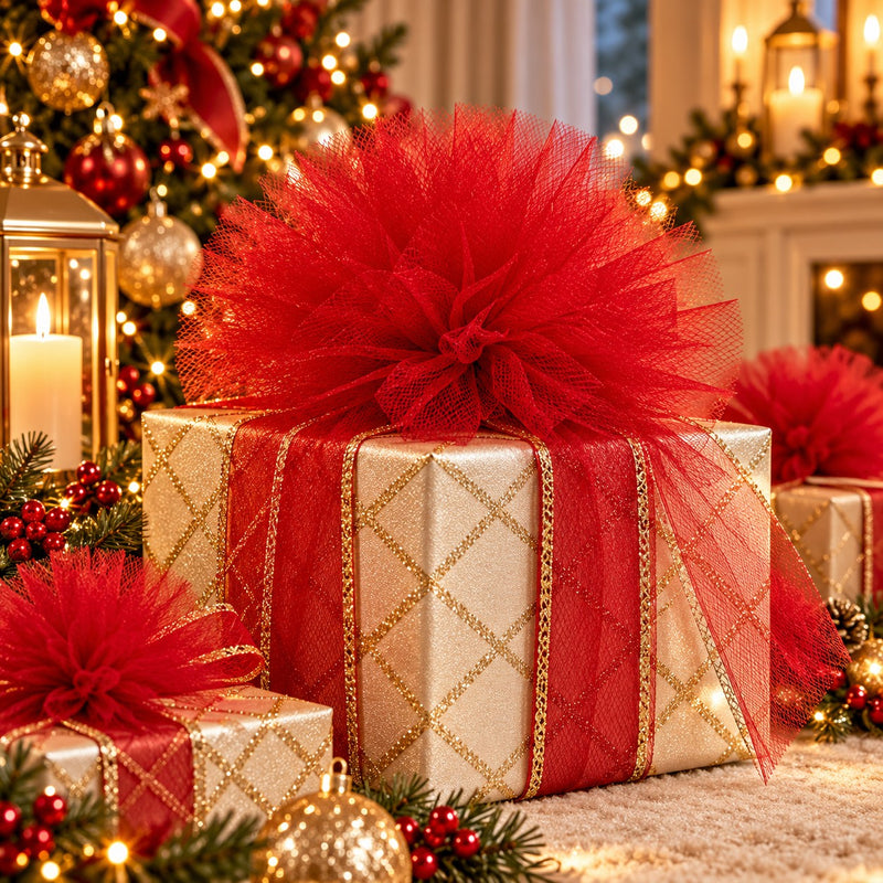Piovaccari Red Pom Pom Ø40 cm – Christmas Decoration for Christmas Trees, Festive Trimmings, Parties and Decorative Displays