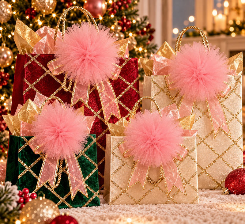 Piovaccari Pon Pon Pink Ø16 cm – Christmas Decoration for Christmas Trees, Festive Ornaments, Parties and Decorative Displays
