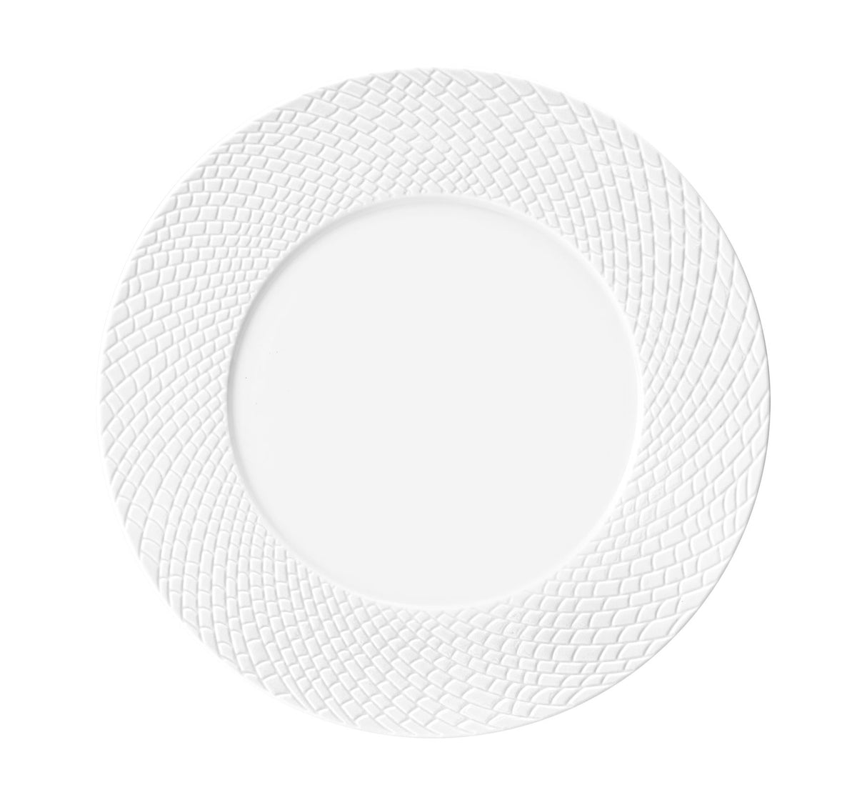 Fade Avena Round Plate, 30 cm Diameter, White Ceramic