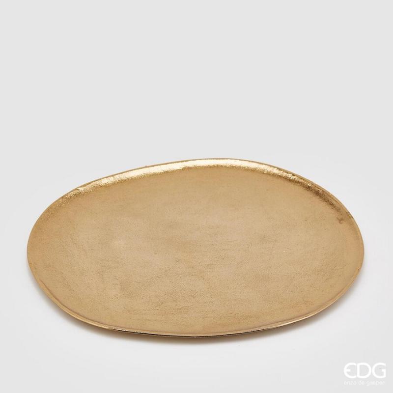 EDG Enzo De Gasperi Irregular Aluminum Plate D36X32 Gold