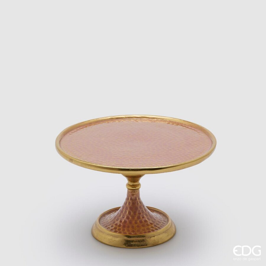 EDG Enzo De Gasperi Christmas Stand Metal Round H16 D25 Red Gold