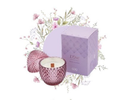 Egg Candle With Perfume H.12 D.8 C4 Peony & Cassis
