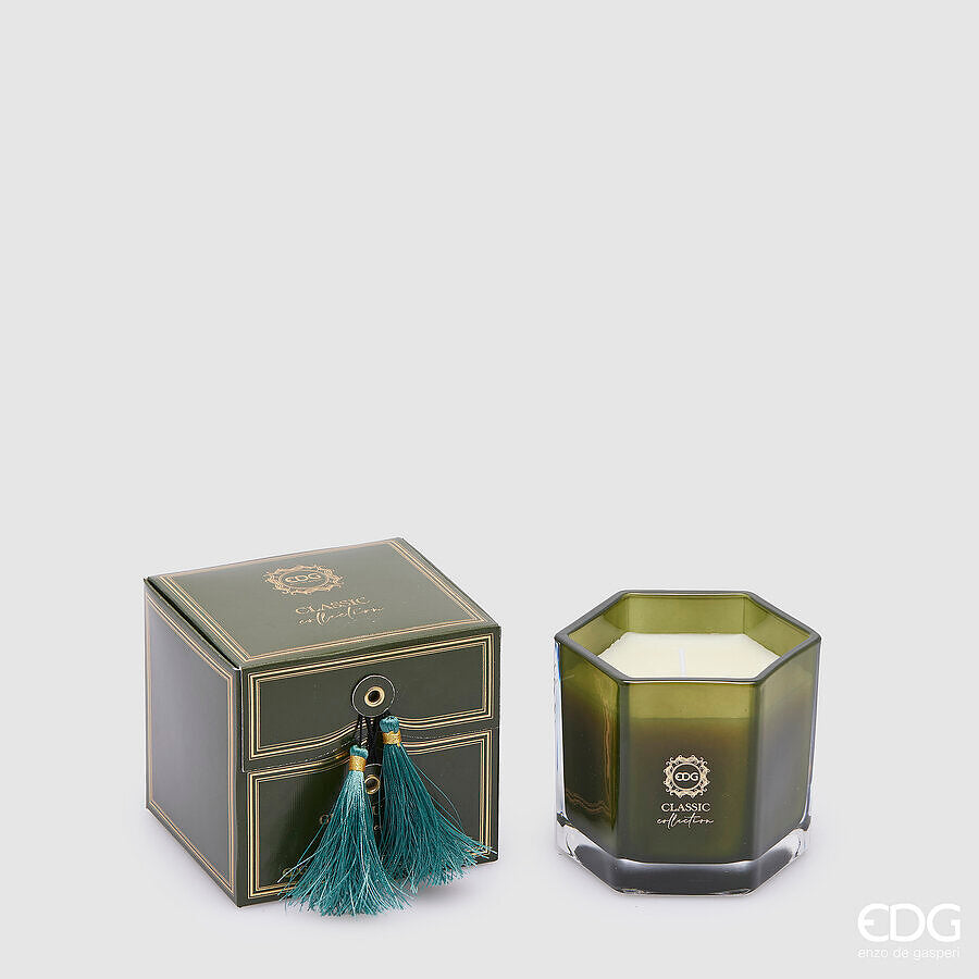 EDG Enzo De Gasperi Classic Candle with Scent H 8.5 Cm D 8.5 Cm Green Utopia