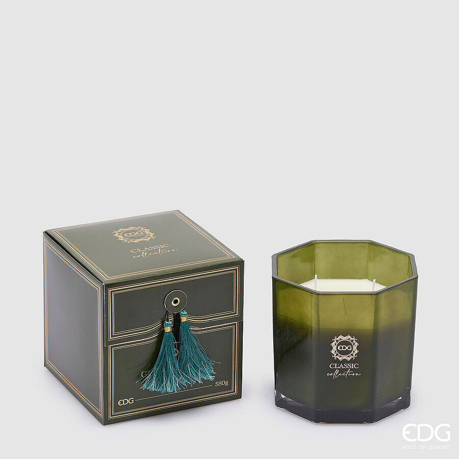 EDG Enzo De Gasperi Classic Candle with Scent H 13 Cm D 13 Cm Green Utopia