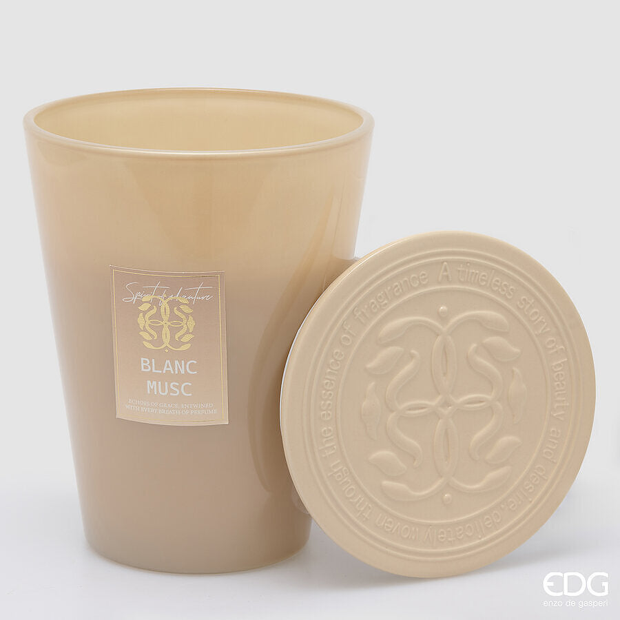 EDG Enzo De Gasperi Symbol Scented Candle White Musk H23 Ø18.5 cm – Christmas Gift Idea