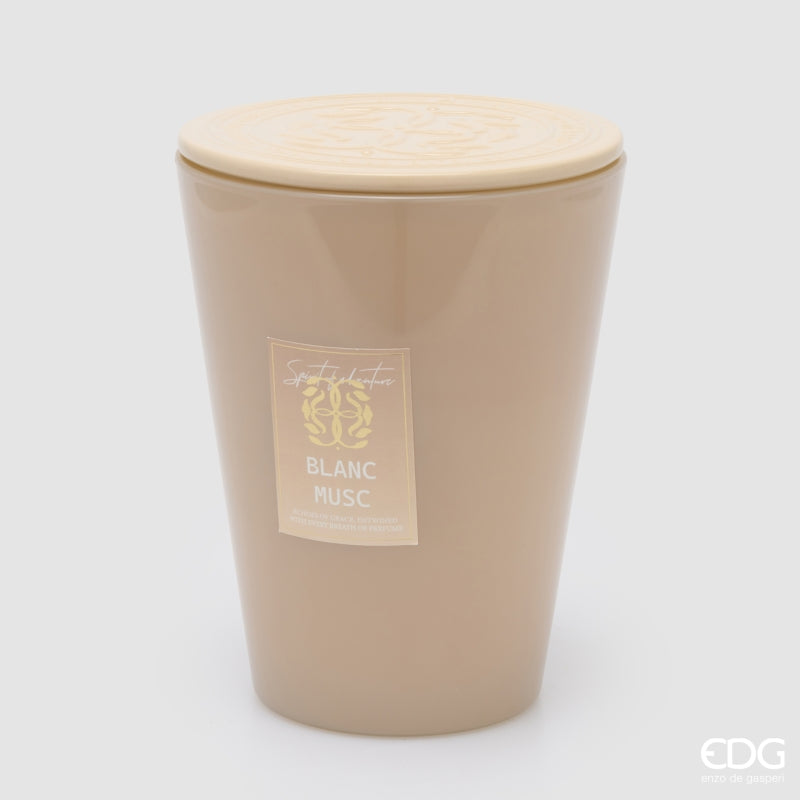 EDG Enzo De Gasperi Symbol Scented Candle White Musk H23 Ø18.5 cm – Christmas Gift Idea