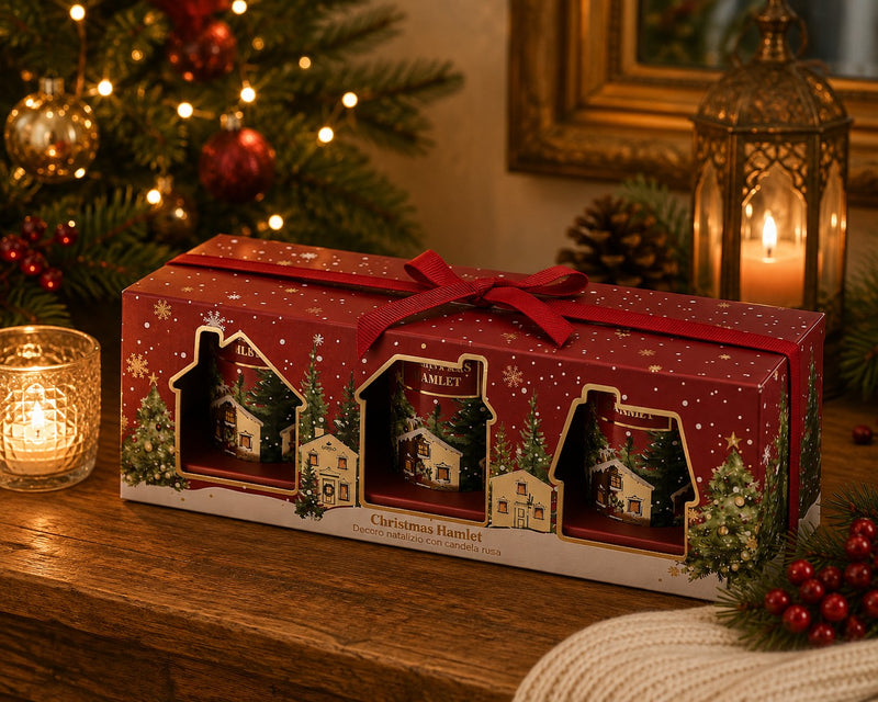 EDG Enzo De Gasperi Set 3 Noel Scented Candles Apple Cider and Honey – Christmas Candles