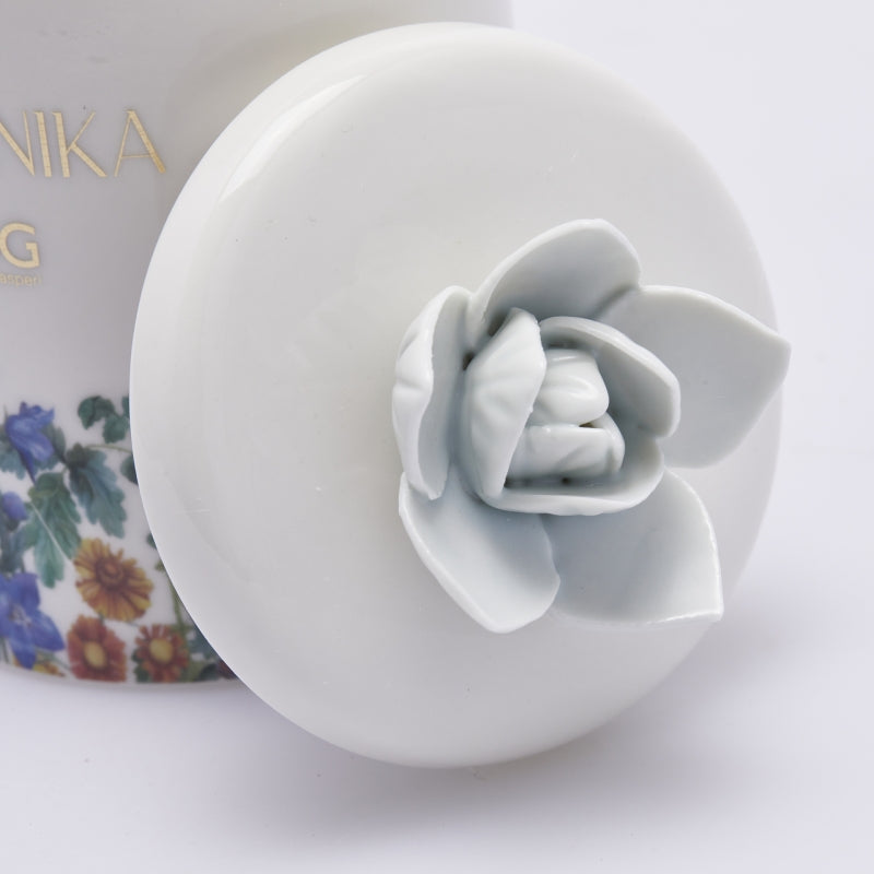 EDG Enzo De Gasperi Botanika Candle W/Ceram. H 13cm D 8cm Green Tea & Berry