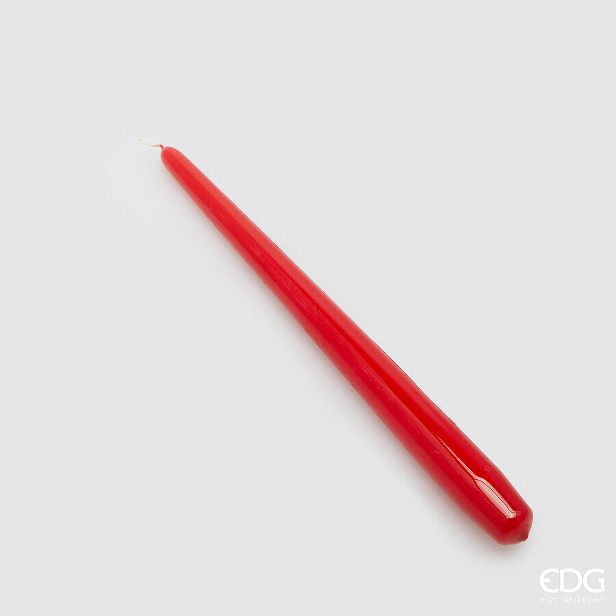 EDG Enzo De Gasperi Candle Stem Cone H 28 Cm D 22 Mm Pack 10 Pcs Red