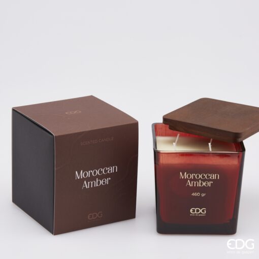 EDG Enzo De Gasperi Tappolegno Candle H 11.5Moroccan Amber