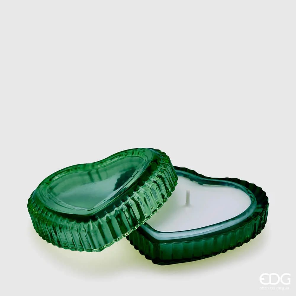 EDG Enzo De Gasperi Candle Heart Treasure Chest H4 D8 Green