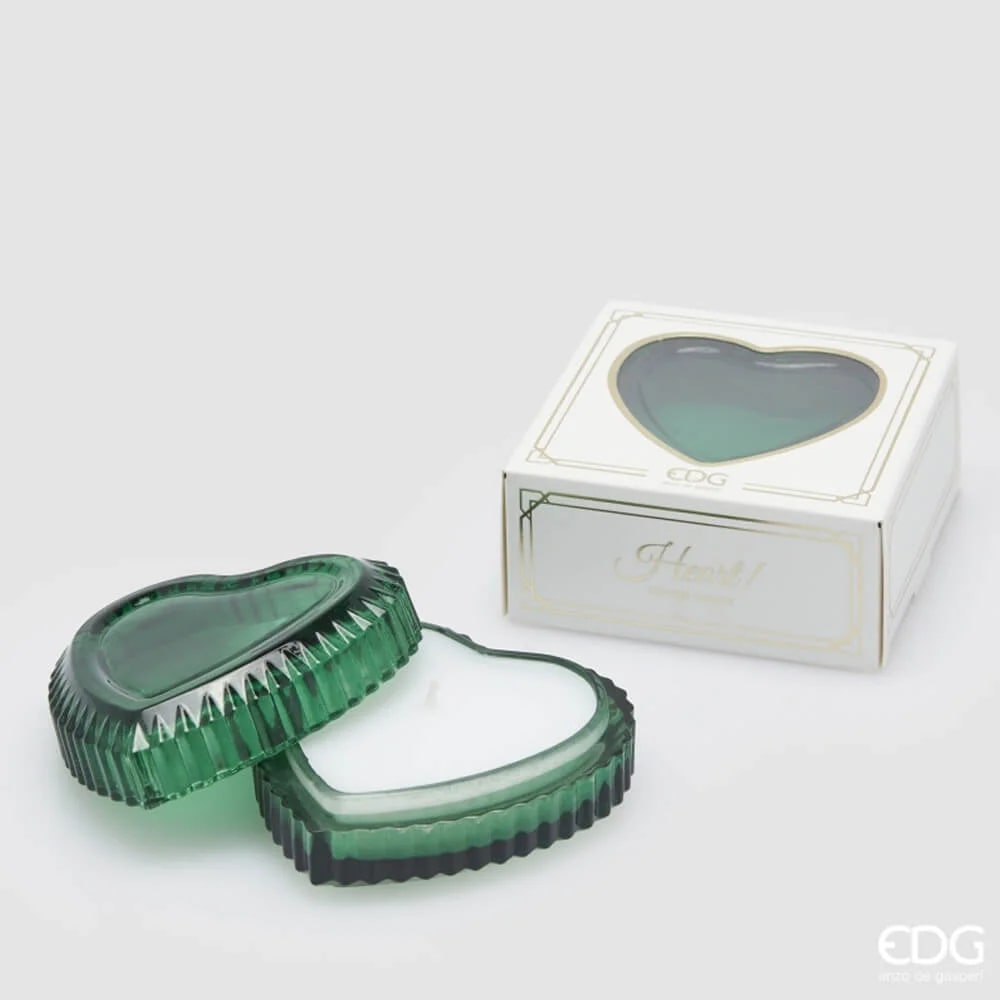 EDG Enzo De Gasperi Candle Heart Treasure Chest H4 D8 Green