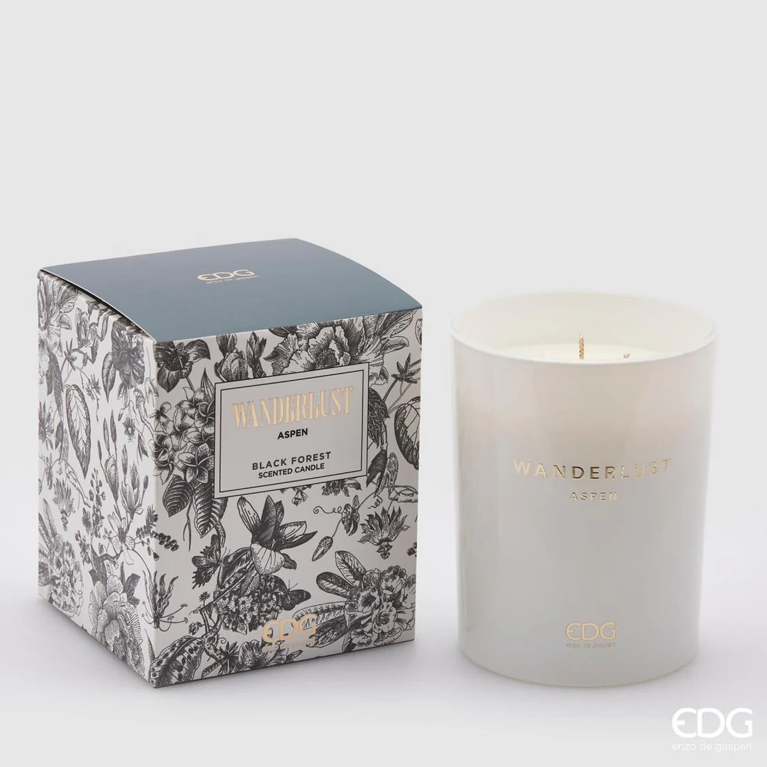 EDG Enzo De Gasperi Wanderlust Candle H12.5 D10 Black Forest