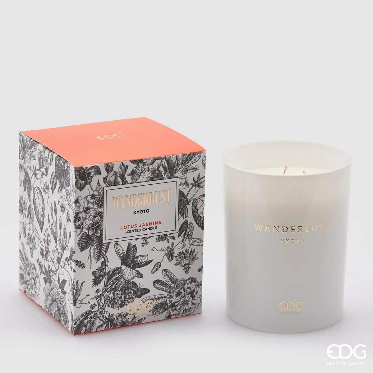 EDG Enzo De Gasperi Wanderlust Candle H12.5 D10 Lotus Jasmine