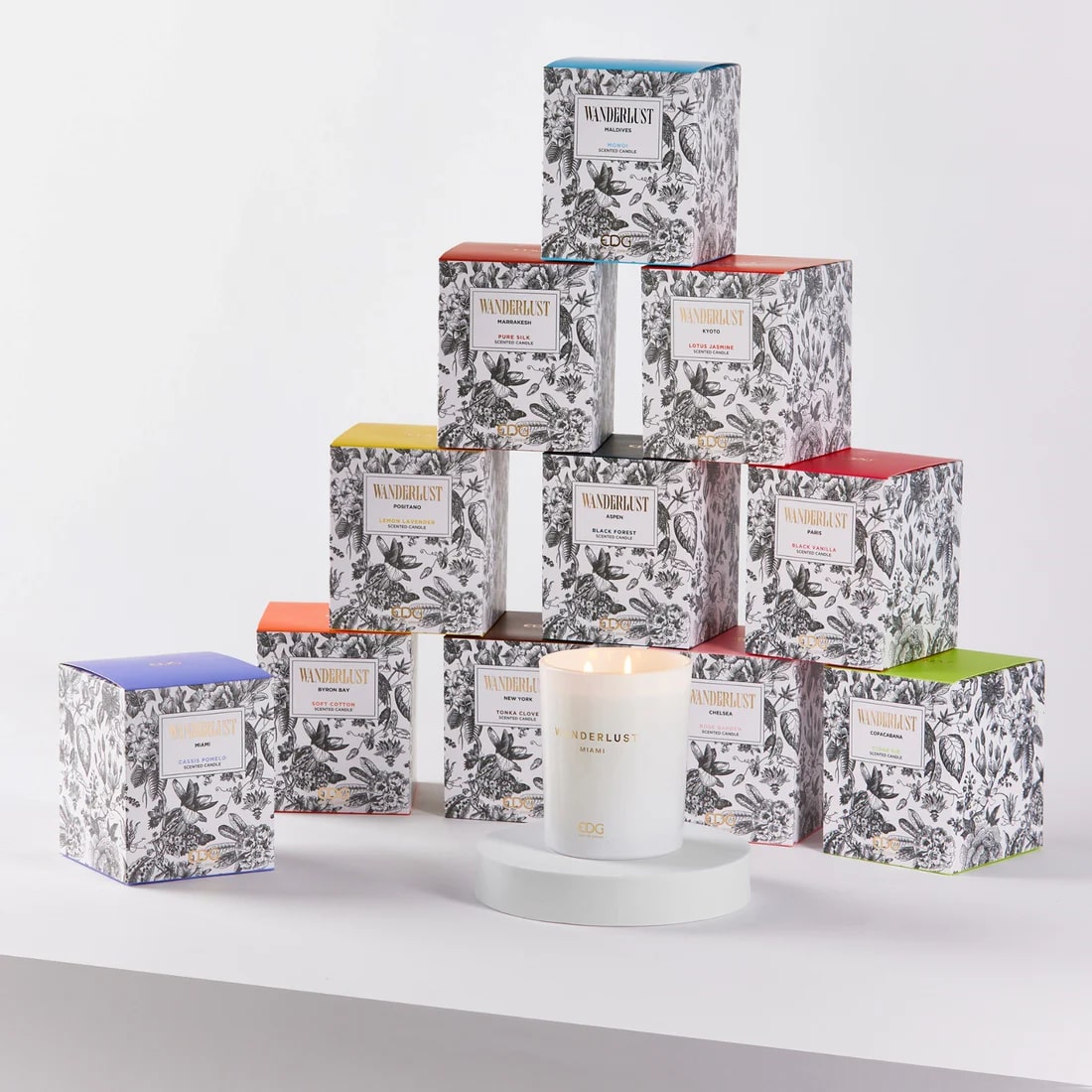 EDG Enzo De Gasperi Wanderlust Candle H12.5 D10 Lotus Jasmine