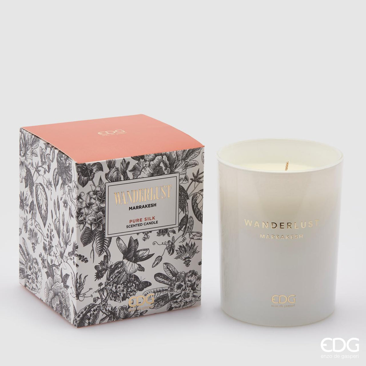 EDG Enzo De Gasperi Wanderlust Candle H12.5 D10 Pure Silk